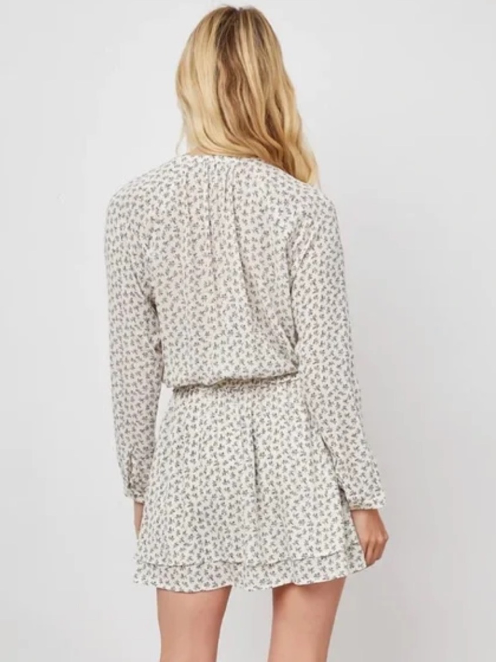 Rails Jasmine Ditsy Floral Smocked Waist Layered Mini Dress - Picture 2 of 15